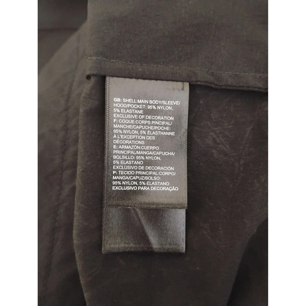 The North Face Mens WindWall Anorak Pullover Jacket Black Half Zip Hooded Large